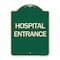Signmission Designer Series Hospital Entrance, Green & Tan Heavy-Gauge Aluminum Sign, 24" x 18", G-1824-24455 A-DES-G-1824-24455 - alternate 1